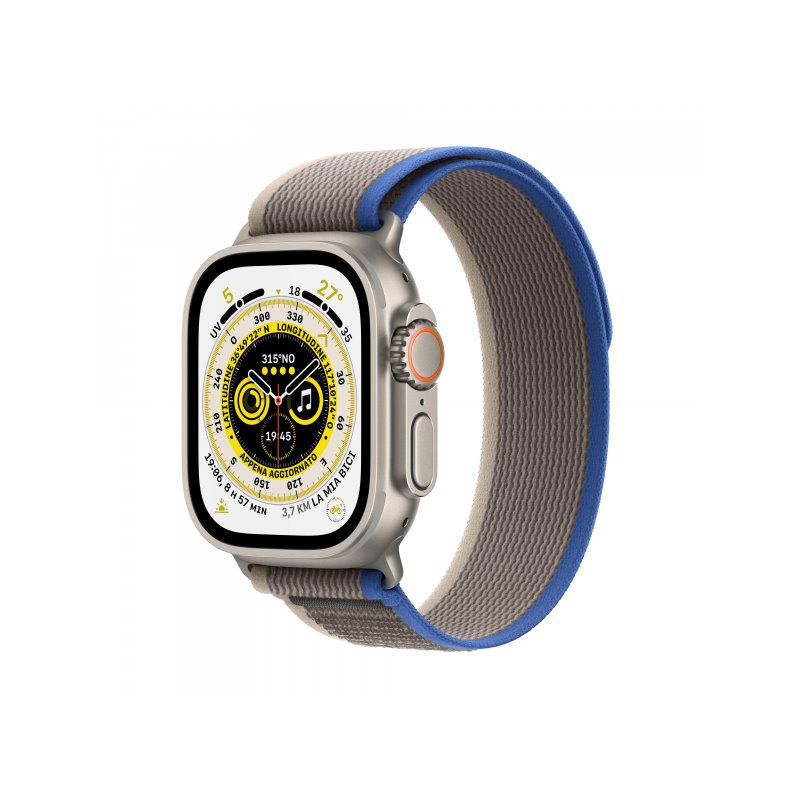 Apple Watch Ultra GPS Cellular 49mm Titanium Blue/Gray Trail Loop MNHL3FD/A från buy2say.com! Anbefalede produkter | Elektronik 