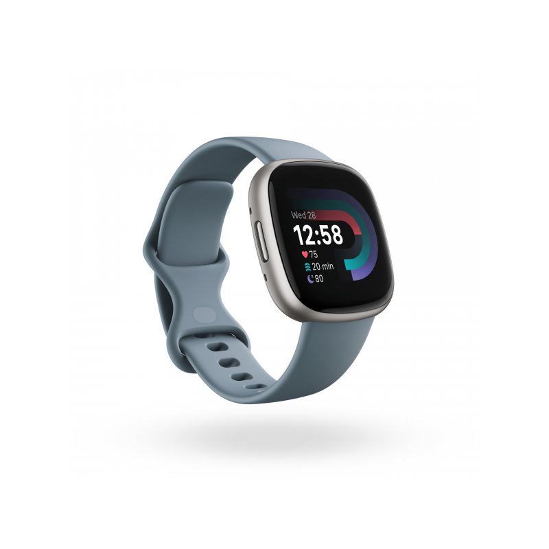 FitBit Versa 4 Fitnesstracker Wasserfall Blau, Platinum - FB523SRAG fra buy2say.com! Anbefalede produkter | Elektronik online bu