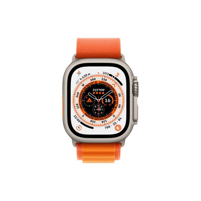 Apple Watch Ultra Titanium Cellular 49mm, Orange, Large - MQFM3FD/A fra buy2say.com! Anbefalede produkter | Elektronik online bu