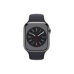 Apple Watch Series 8 Edelstahl Cellular 45mm Graphit - MNKU3FD/A fra buy2say.com! Anbefalede produkter | Elektronik online butik
