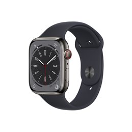 Apple Watch Series 8 Edelstahl Cellular 45mm Graphit - MNKU3FD/A fra buy2say.com! Anbefalede produkter | Elektronik online butik