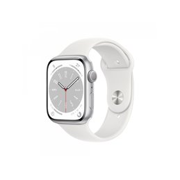Apple Watch Series 8 GPS 45mm Silver Alu Case White Sport Band MP6N3FD/A fra buy2say.com! Anbefalede produkter | Elektronik onli