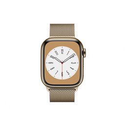 Apple Watch Series 8 GPS Cellular 41mm Gold Steel Milanese MNJF3FD/A fra buy2say.com! Anbefalede produkter | Elektronik online b