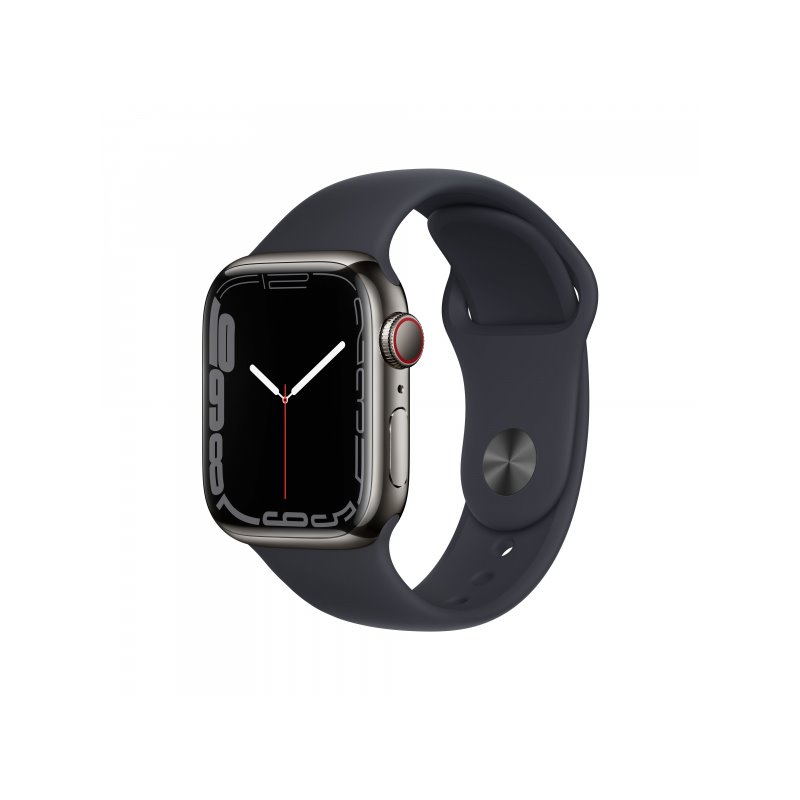 Apple Watch S7 Steel 41mm Cellular Graphit Sport Band Midnight MNC23FD/A von buy2say.com! Empfohlene Produkte | Elektronik-Onlin