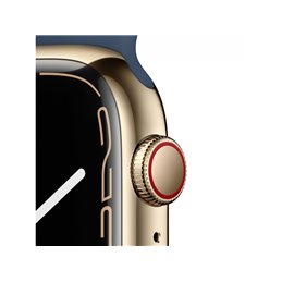 Apple Watch S7 Edelstahl 45mm Cellular Gold Sportband Abyssblau MN9M3FD/A fra buy2say.com! Anbefalede produkter | Elektronik onl