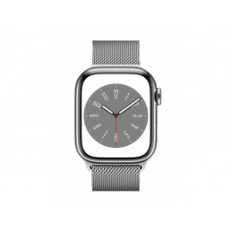 Apple Watch Series 8 GPS Cellular 41mm Silver  Steel Milanese MNJ83FD/A von buy2say.com! Empfohlene Produkte | Elektronik-Online