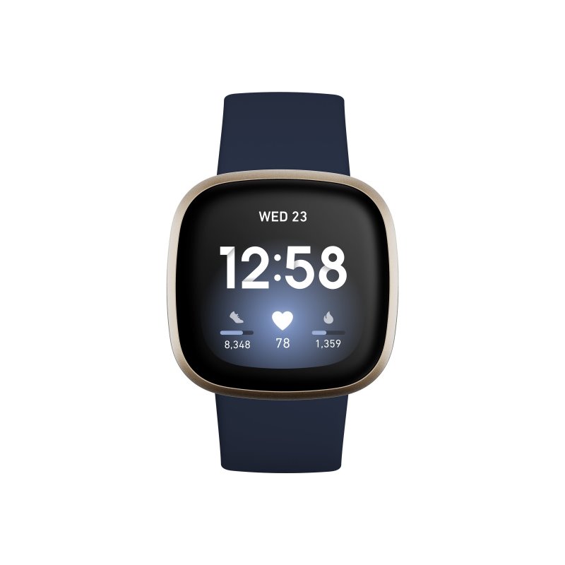Fitbit Versa 3 Smartwatch midnight-soft gold aluminum - FB511GLNV von buy2say.com! Empfohlene Produkte | Elektronik-Online-Shop