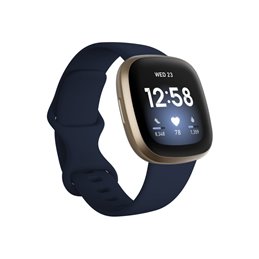 Fitbit Versa 3 Smartwatch midnight-soft gold aluminum - FB511GLNV von buy2say.com! Empfohlene Produkte | Elektronik-Online-Shop
