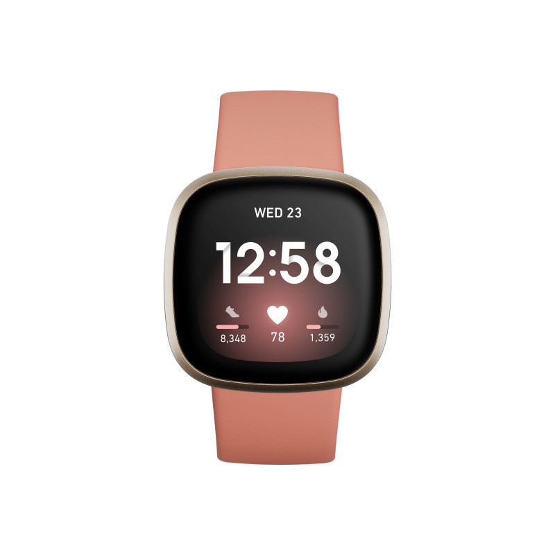 Fitbit Versa 3 Smartwatch pink clay-soft gold aluminum - FB511GLPK from buy2say.com! Buy and say your opinion! Recommend the pro