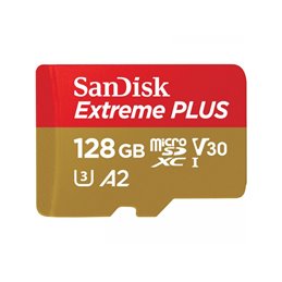 SanDisk Extreme Plus microSDXC 128GB + SD Adapter SDSQXBD-128G-GN6MA från buy2say.com! Anbefalede produkter | Elektronik online 