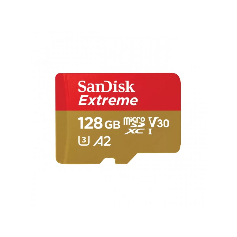 SanDisk Extreme microSDXC Card 128GB SDSQXAA-128G-GN6GN från buy2say.com! Anbefalede produkter | Elektronik online butik