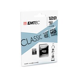 MicroSDXC 128GB EMTEC +Adapter CL10 CLASSIC Blister alkaen buy2say.com! Suositeltavat tuotteet | Elektroniikan verkkokauppa