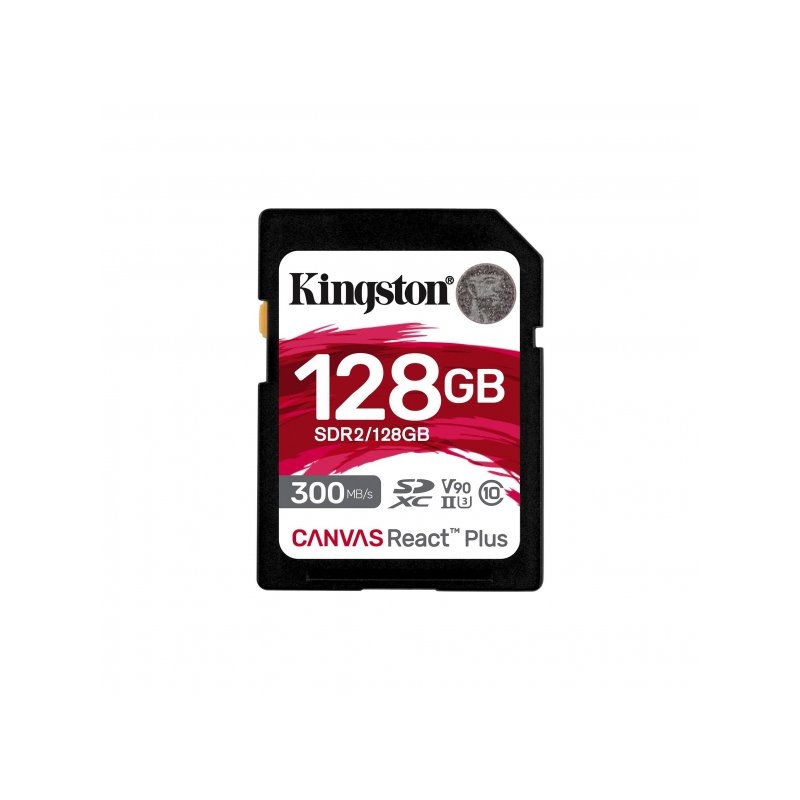 Kingston 128GB Canvas React Plus SDXC UHS-II 300R/260W U3 V90 SDR2/128GB från buy2say.com! Anbefalede produkter | Elektronik onl