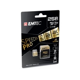 Emtec MicroSDXC 256GB SpeedIN PRO CL10 100MB/s FullHD 4K UltraHD fra buy2say.com! Anbefalede produkter | Elektronik online butik