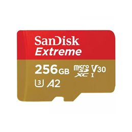 SanDisk Extreme 256GB microSDXC 190MB/130MB Card Only SDSQXAV-256G-GN6MN fra buy2say.com! Anbefalede produkter | Elektronik onli