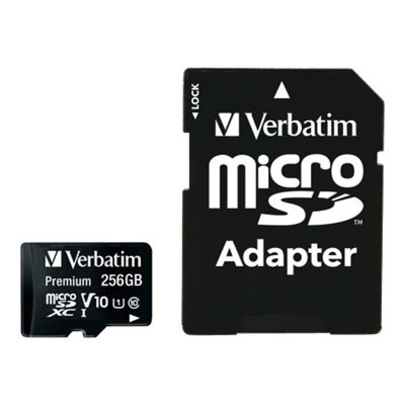 Verbatim MicroSDXC Card 256GB, Premium, Class 10, U1, SD Adapter, Bliste alkaen buy2say.com! Suositeltavat tuotteet | Elektronii