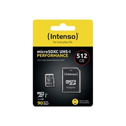 Intenso MicroSDXC UHS-I Performance 512GB 3424493 from buy2say.com! Buy and say your opinion! Recommend the product!