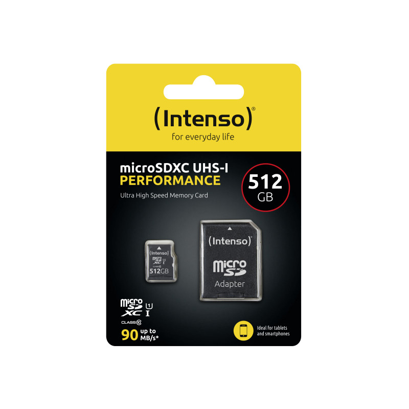 Intenso MicroSDXC UHS-I Performance 512GB 3424493 fra buy2say.com! Anbefalede produkter | Elektronik online butik