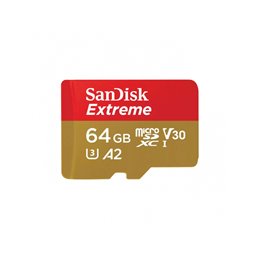 SanDisk Extreme microSDXC Card 64GB SDSQXAH-064G-GN6GN från buy2say.com! Anbefalede produkter | Elektronik online butik