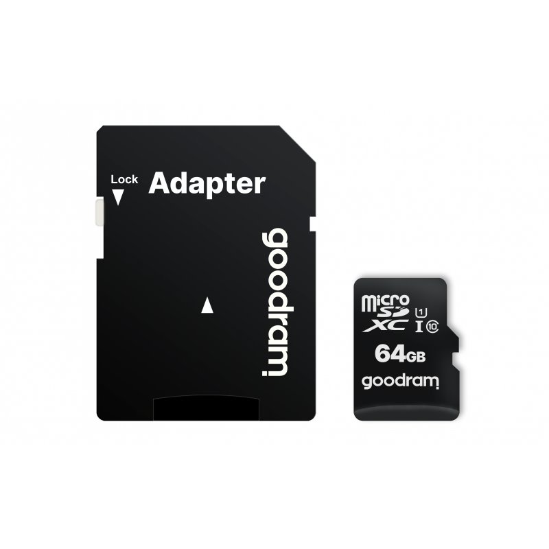 GOODRAM microSDHC 64GB Class 10 UHS-I + adapter - M1AA-0640R12 från buy2say.com! Anbefalede produkter | Elektronik online butik