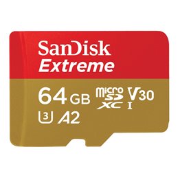 SanDisk Extreme MicroSDXC 64 GB Adapter CL10 UHS-I U3 SDSQXAH-064G-GN6AA from buy2say.com! Buy and say your opinion! Recommend t