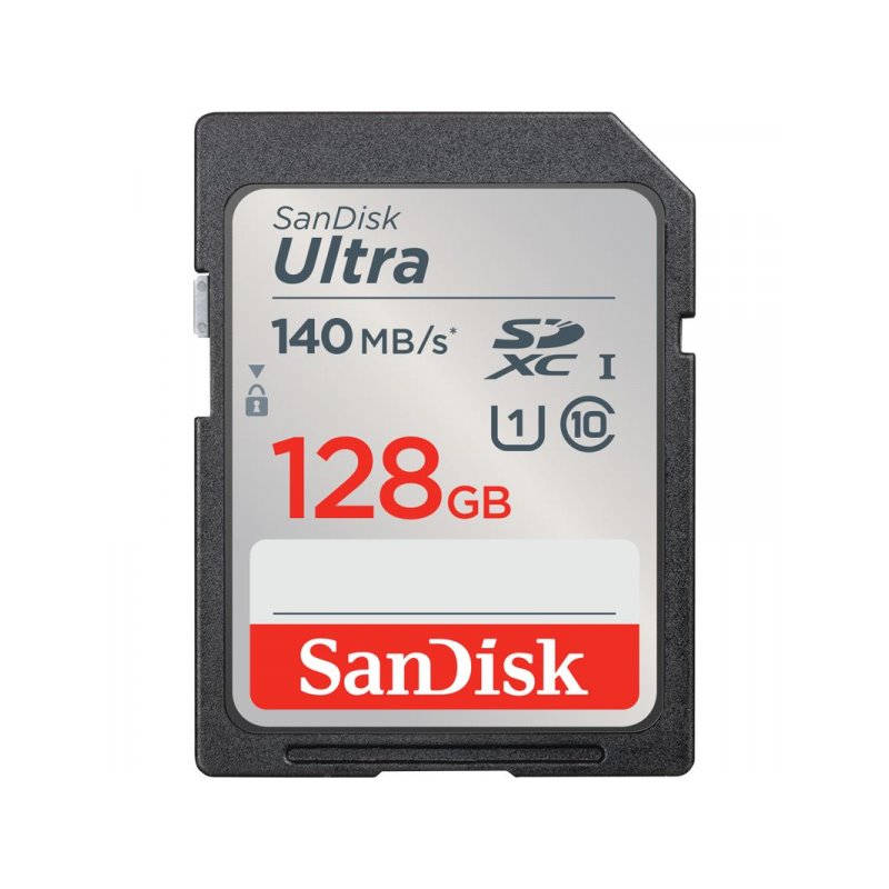 SanDisk Ultra 128 GB SDXC 140MB/s Extended Capacity SD SDSDUNB-128G-GN6IN från buy2say.com! Anbefalede produkter | Elektronik on
