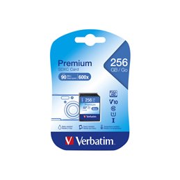Verbatim SDXC-Card 256GB, Premium, Class 10, U1 - 45MB/s, 300x, Blister von buy2say.com! Empfohlene Produkte | Elektronik-Online