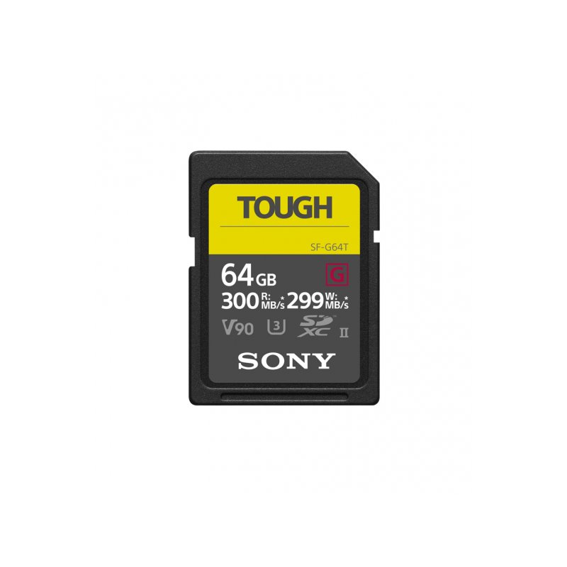 Sony SDXC G Tough series 64GB UHS-II Class 10 U3 V90 - SF64TG von buy2say.com! Empfohlene Produkte | Elektronik-Online-Shop