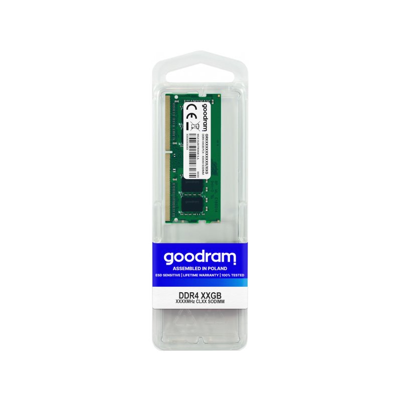 GOODRAM 16 GB DDR4-RAM SO-DIMM PC3200 CL22 1x16 Single Rank fra buy2say.com! Anbefalede produkter | Elektronik online butik