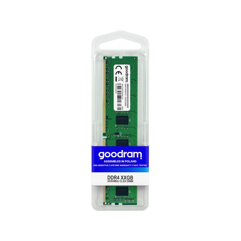 GoodRam DDR4 16GB PC 2400 CL17 Dual Rank - GR2400D464L17/16G fra buy2say.com! Anbefalede produkter | Elektronik online butik