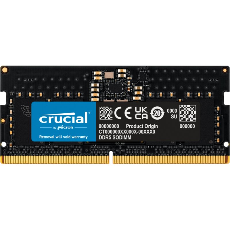 Crucial 8GB DDR5-4800 SODIMM - 8 GB - DDR5 CT8G48C40S5 from buy2say.com! Buy and say your opinion! Recommend the product! Crucial 8GB DDR5-4800 SODIMM - 8 GB - DDR5 CT8G48C40S5 from buy2say.com! Buy and say your opinion! Recommend the product!