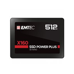 Emtec Internal SSD X160 512GB 3D NAND 2,5 SATA III 520MB/s ECSSD512GNX160 alkaen buy2say.com! Suositeltavat tuotteet | Elektroni
