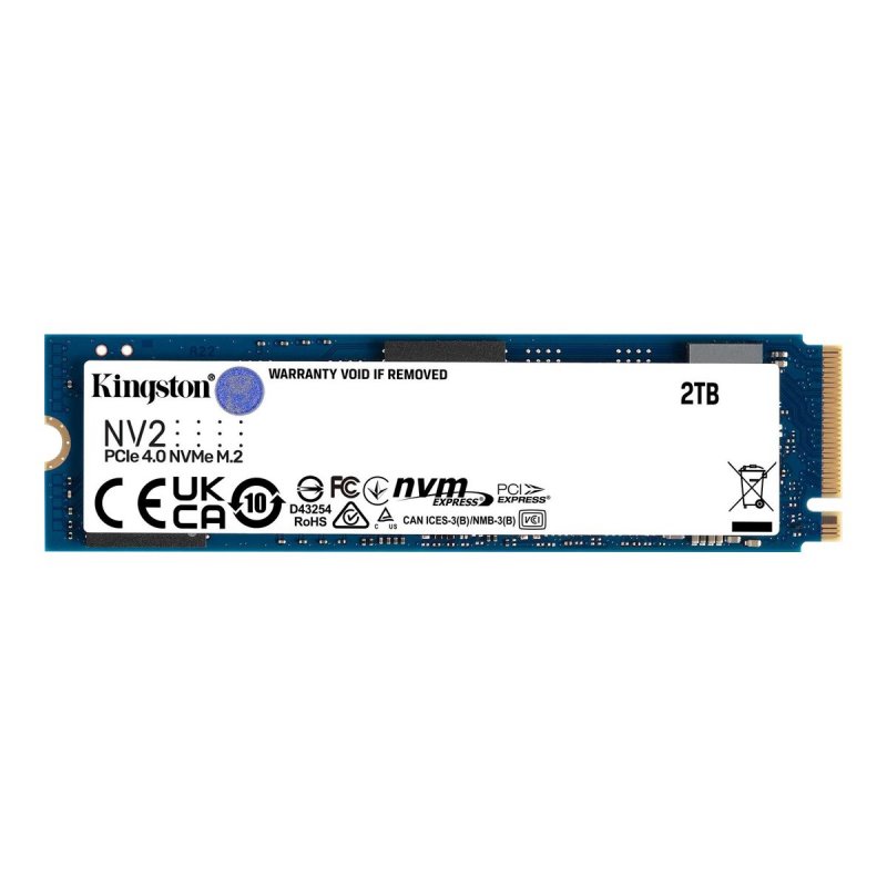 Kingston SSD M.2 2TB NV2 NVMe PCIe 4.0 x 4 SNV2S/2000G from buy2say.com! Buy and say your opinion! Recommend the product!