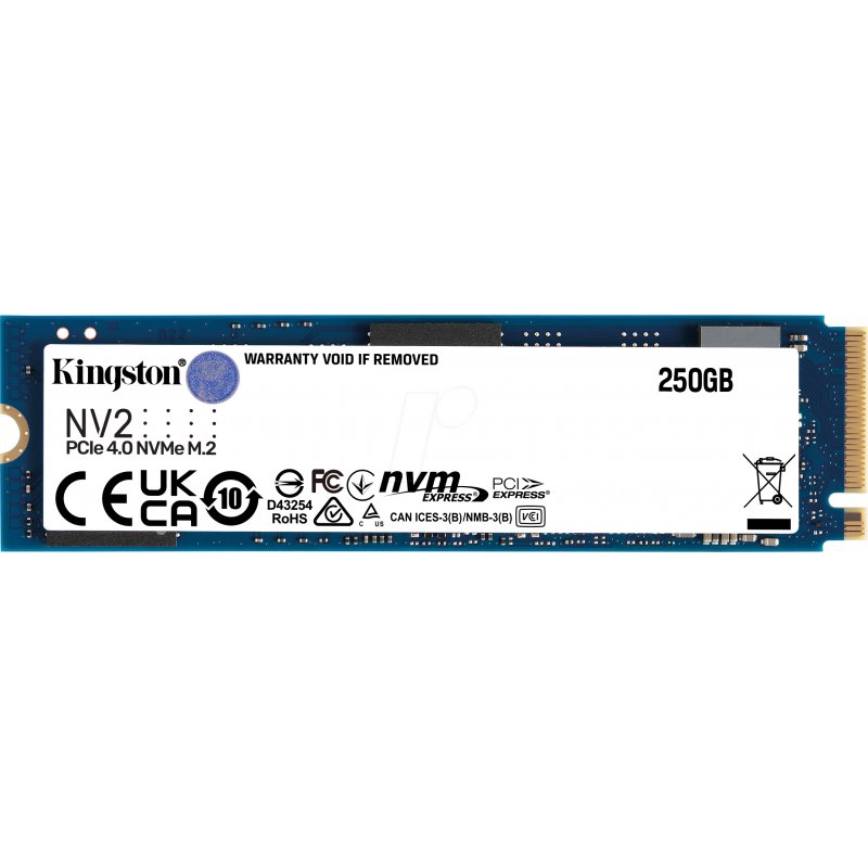 Kingston SSD M.2 250 GB NV2 2280 PCIe 4.0 NVMe SNV2S/250G fra buy2say.com! Anbefalede produkter | Elektronik online butik