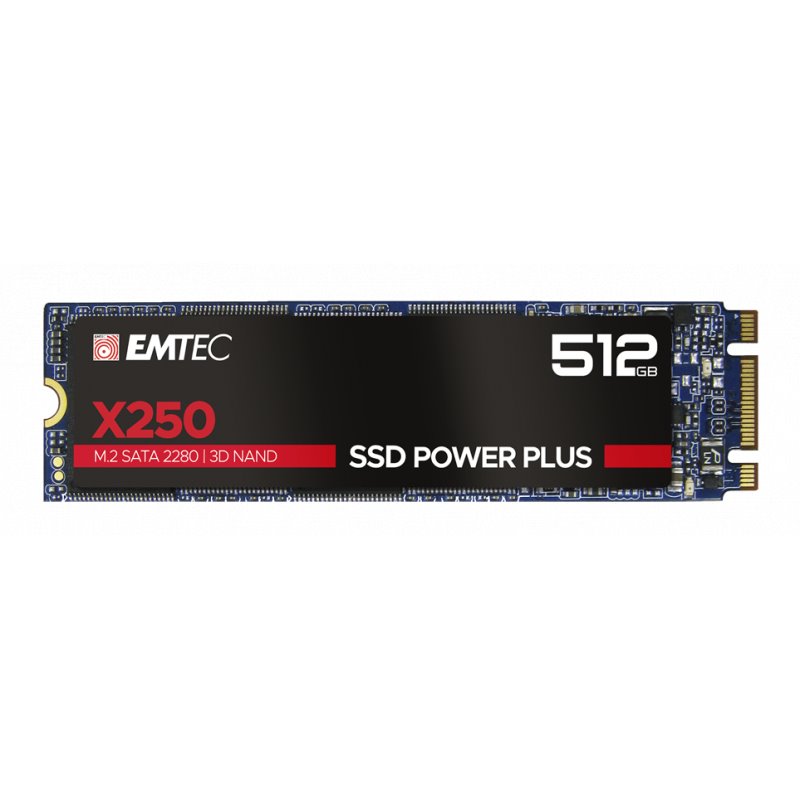 Emtec Internal SSD X250 512GB M.2 SATA III 3D NAND 520MB/sec ECSSD512GX250 alkaen buy2say.com! Suositeltavat tuotteet | Elektron