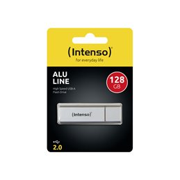 Intenso Alu Line USB Flash 128GB 2.0 Silber 3521496 fra buy2say.com! Anbefalede produkter | Elektronik online butik
