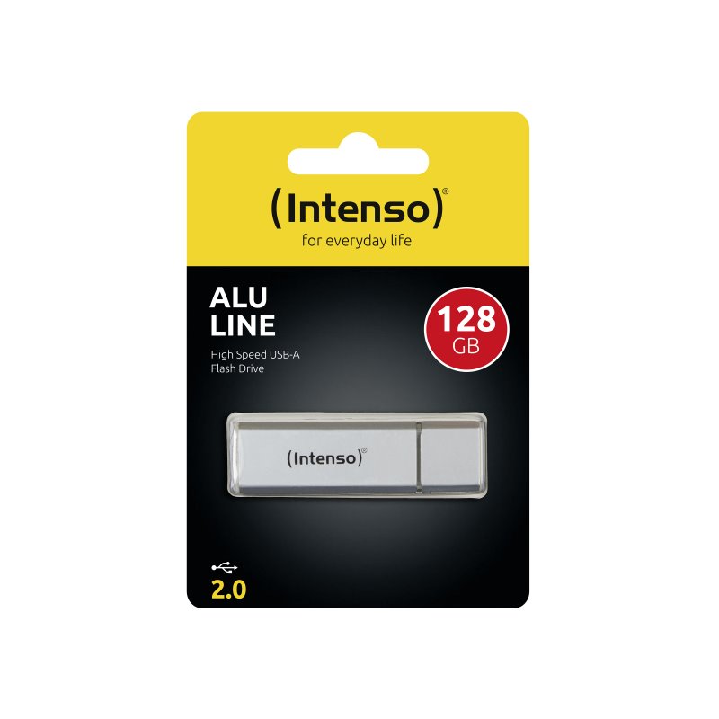 Intenso Alu Line USB Flash 128GB 2.0 Silber 3521496 von buy2say.com! Empfohlene Produkte | Elektronik-Online-Shop