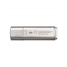 Kingston USB Flash 16 GB 3.2 IronKey Locker 50 AES USB w/256bit IKLP50/16GB fra buy2say.com! Anbefalede produkter | Elektronik o
