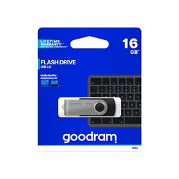 GOODRAM UTS2 USB 2.0 16GB Black UTS2-0160K0R11 fra buy2say.com! Anbefalede produkter | Elektronik online butik