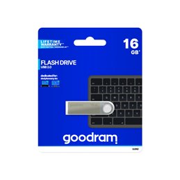 GOODRAM UUN2 USB 2.0 16GB Silver UUN2-0160S0R11 från buy2say.com! Anbefalede produkter | Elektronik online butik