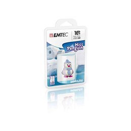 USB FlashDrive 16GB EMTEC Blister Animalitos (miss-penguin) von buy2say.com! Empfohlene Produkte | Elektronik-Online-Shop