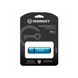 Kingston USB Flash 32GB IronKey Vault Privacy 50C AES-256 IKVP50C/32GB alkaen buy2say.com! Suositeltavat tuotteet | Elektroniika