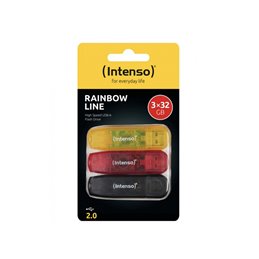 Intenso USB Flash Drive 32GB 2.0 Rainbow Line Triplepack 3502483 alkaen buy2say.com! Suositeltavat tuotteet | Elektroniikan verk
