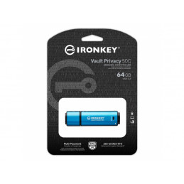 Kingston USB Flash 64GB IronKey Vault Privacy 50C AES-256 IKVP50C/64GB alkaen buy2say.com! Suositeltavat tuotteet | Elektroniika