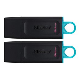 Kingston DataTraveler Exodia USB Flash 2er Pack 64GB Black Teal DTX/64GB-2 fra buy2say.com! Anbefalede produkter | Elektronik on