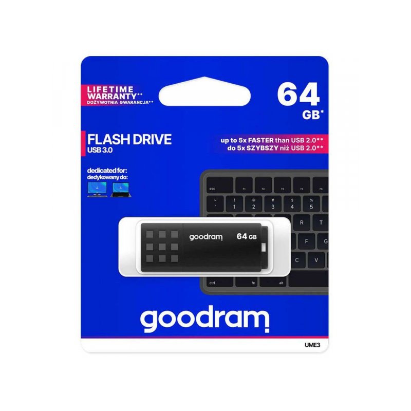 GOODRAM 3x1 UME3 USB 3.0 64GB Care SET UME3-0640CRR11 fra buy2say.com! Anbefalede produkter | Elektronik online butik