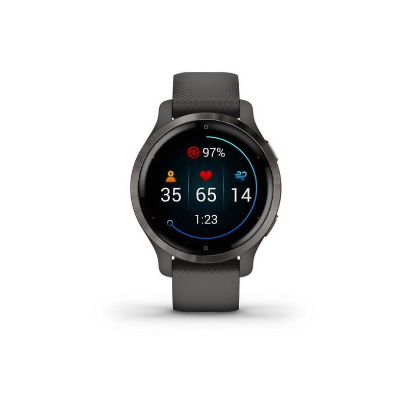 Garmin Venu 2S 40mm mit Silikon Armband 18mm Schiefergrau 010-02429-10 von buy2say.com! Empfohlene Produkte | Elektronik-Online-