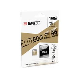MicroSDXC 256GB EMTEC +Adapter CL10 EliteGold UHS-I 85MB/s Blister von buy2say.com! Empfohlene Produkte | Elektronik-Online-Shop