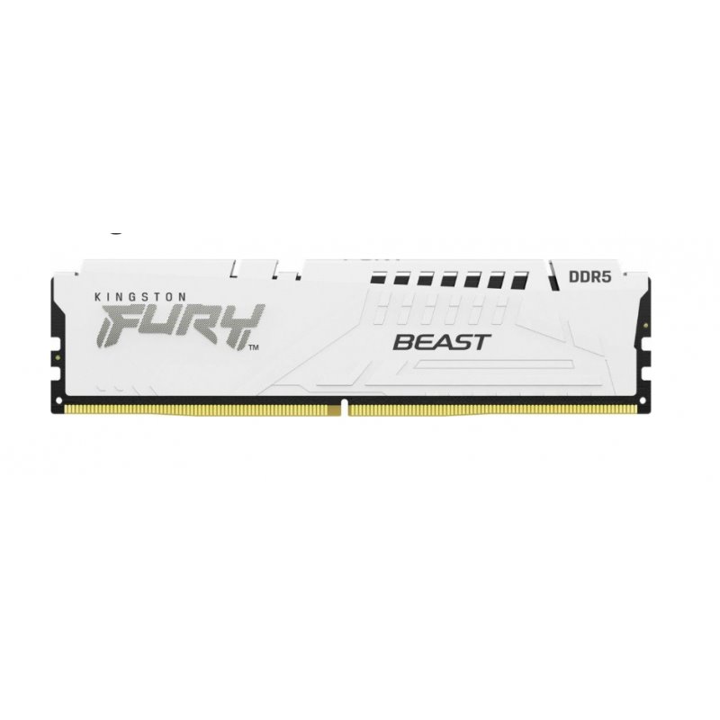 Kingston Fury Beast 16GB 1x16GB DDR5 5600MT/s CL40 White XMP KF556C40BW-16 fra buy2say.com! Anbefalede produkter | Elektronik on