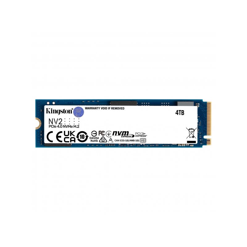 Kingston SSD NV2 M.2 4TB PCIe G4x4 2280 SNV2S/4000G от buy2say.com! Препоръчани продукти | Онлайн магазин за електроника Kingston SSD NV2 M.2 4TB PCIe G4x4 2280 SNV2S/4000G от buy2say.com! Препоръчани продукти | Онлайн магазин за електроника